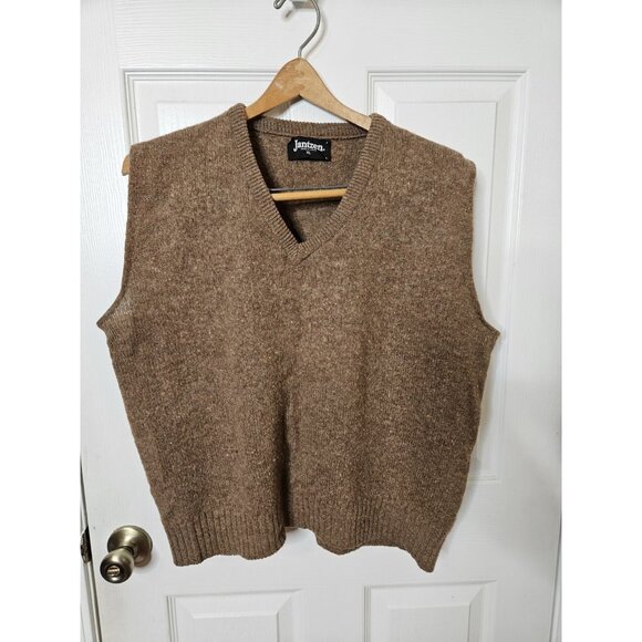 Vintage 1970’s Jantzen Kharafleece Brown Wool Pullover Sweater Vest Xl USA - Picture 1 of 5